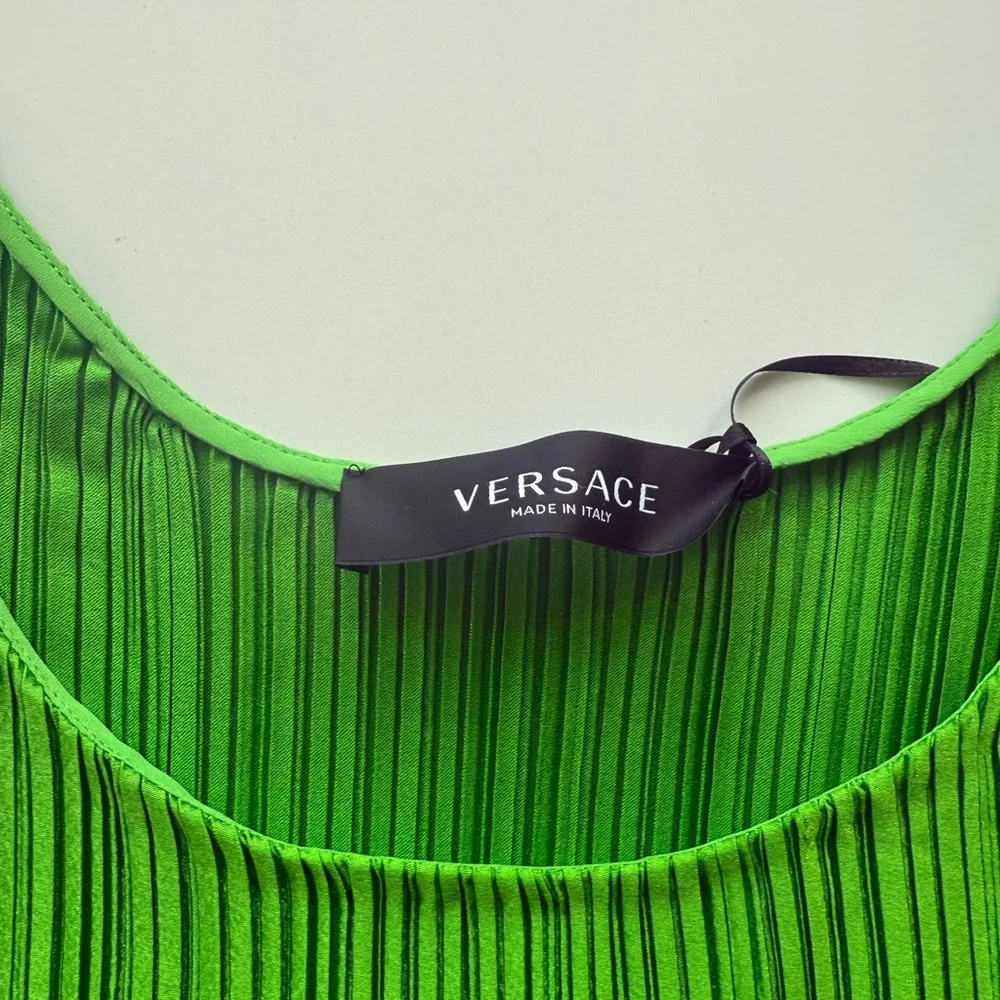 Versace Green Mini Dress - Picture 3 of 6